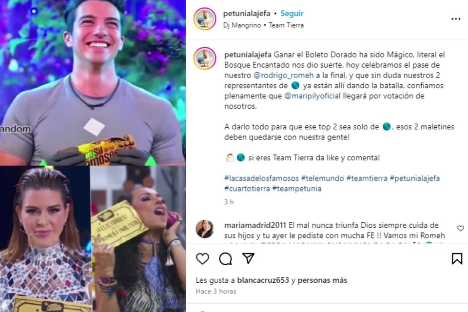 romeh gets the golden ticket, la casa de los famosos, reality tv, entertainment