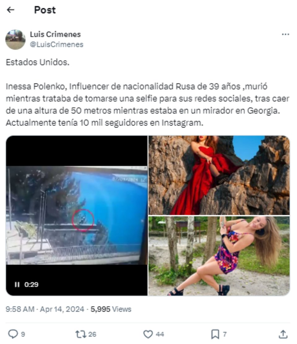 Muerte, Tragedia, Noticia, Impacto, Muere la influencer Inessa Polenko