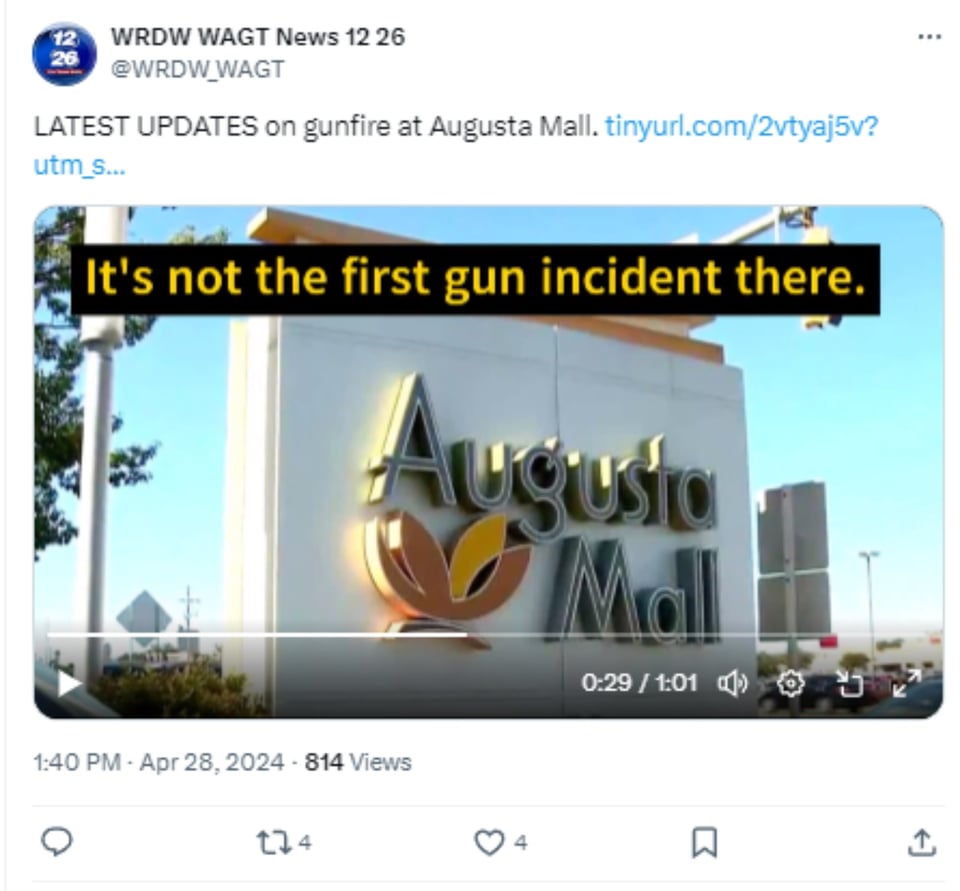 Redes Sociales, Evidencia, Estados Unidos, MundoNOW, Augusta Mall