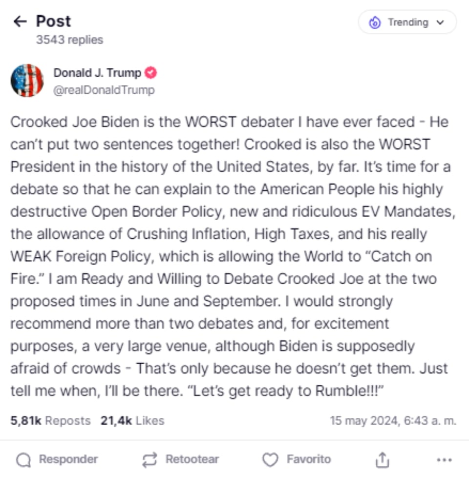 Biden, Casa Blanca, Debate, Impacto, Lo último