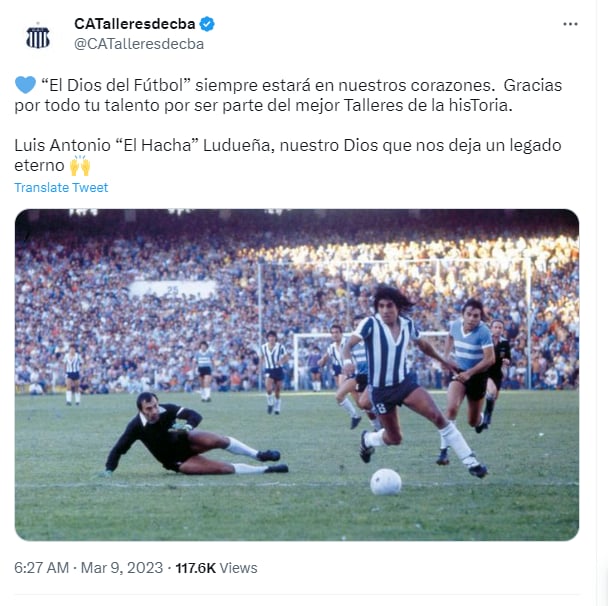 Muere el exfutbolista argentino Luis 'El Hacha' Ludueña a los 69 años