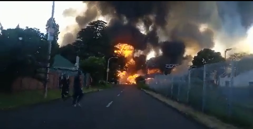 El estallido quedó grabado por habitantes