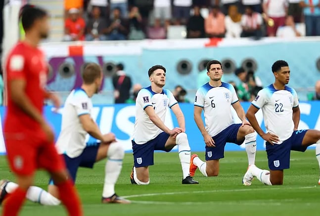 England vs Iran: Players kneel and do not sing the national anthem in protest