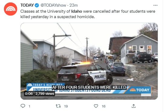 The University of Idaho advised students to remain refugees