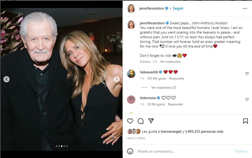 Muere su padre a los 89 años