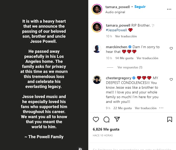 His sister confirmed the 'unfortunate' news
