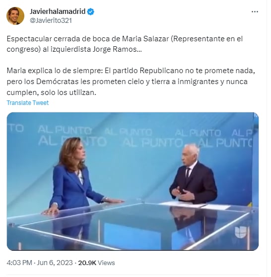 Congress representative leaves Jorge Ramos 'silent' in full interview