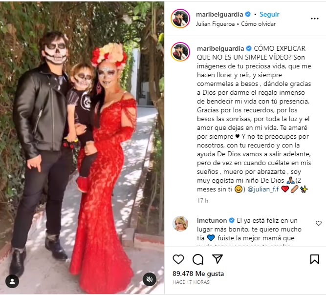 La viuda de Julián también emitió un emotivo mensaje