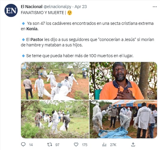 There are still more shallow graves to be excavated on the grounds of Paul Makenzi