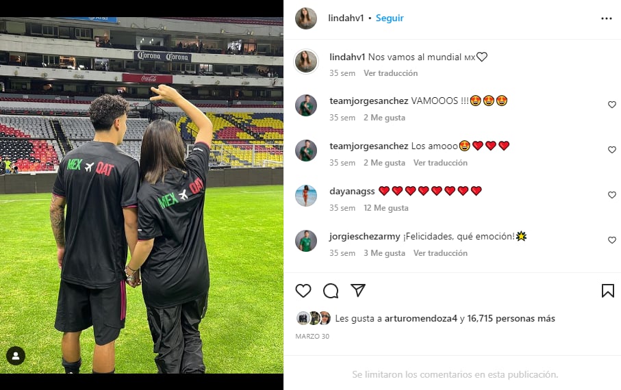 The footballer Jorge Sánchez has not offered any comments either.