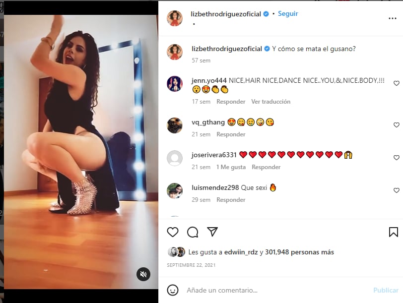 Lizbeth Rodríguez compartió sus mejores pasos