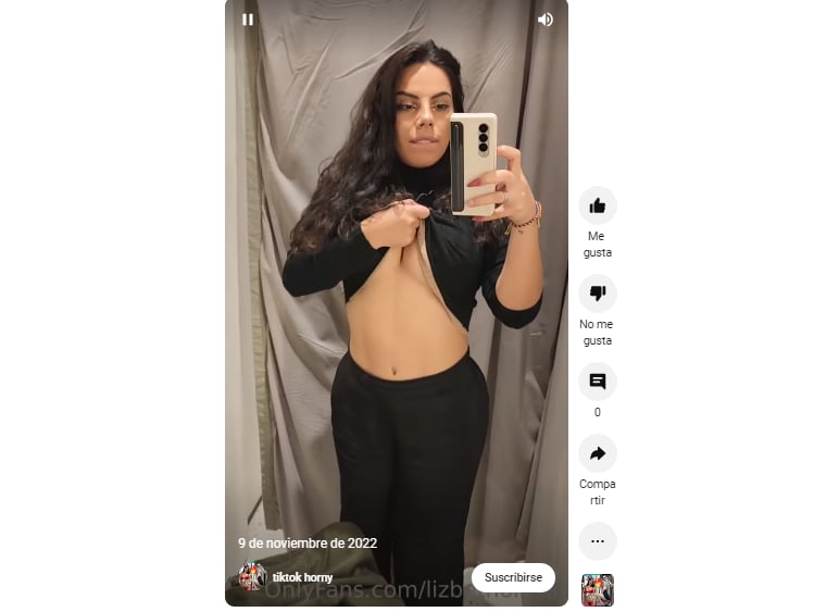 Lizbeth Rodríguez wore a tight black sports outfit