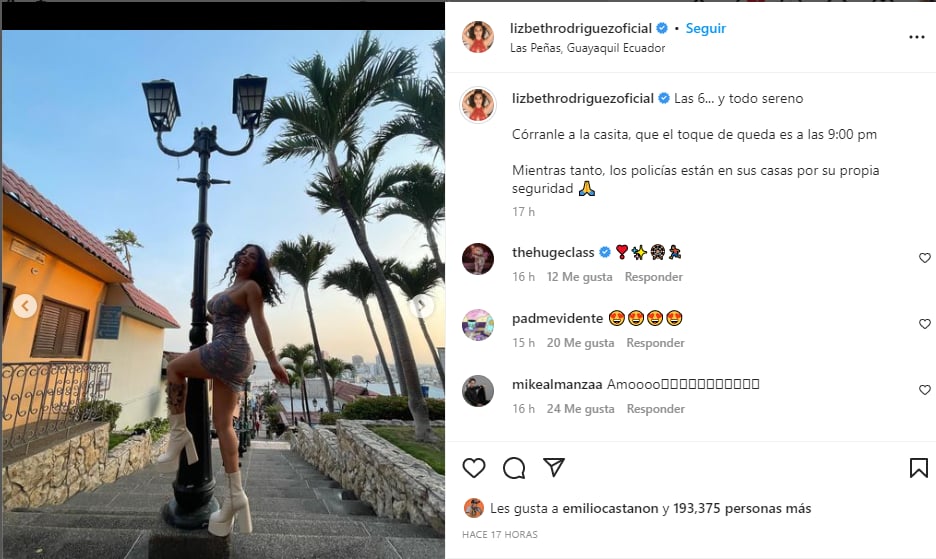 Lizbeth Rodríguez goes out to show off her figure