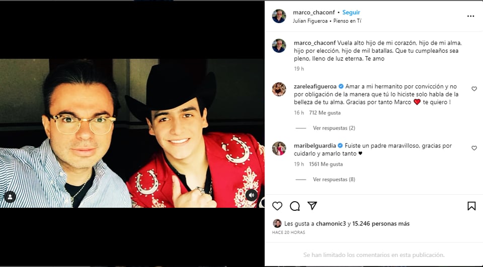 Esposo de Maribel Guardia envía mensaje para Julián