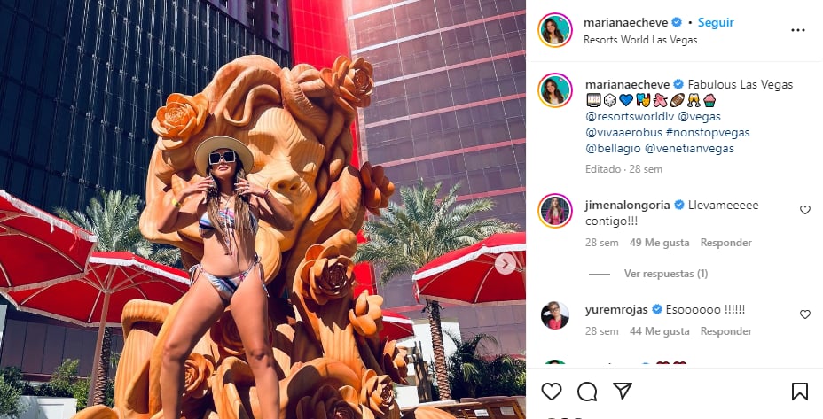 Mariana Echeverria did not hesitate to take the opportunity to show off her curves and toned body