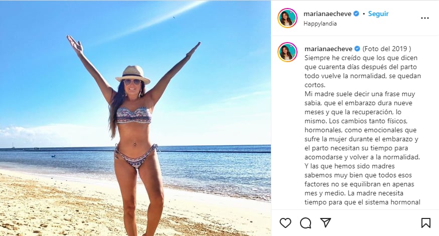 Mariana Echeverria wife of Óscar Jiménez and her sexiest photos in a bathing suit