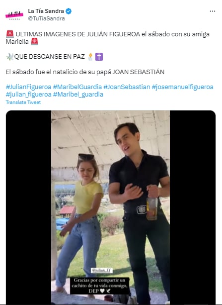 El último video de Julián Figueroa con una botella en la mano; ¿confirma sospechas?