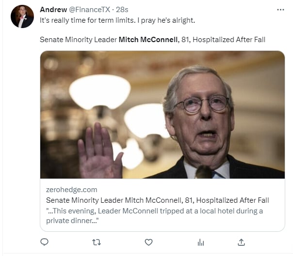 No está claro si McConnell tendrá el alta este jueves