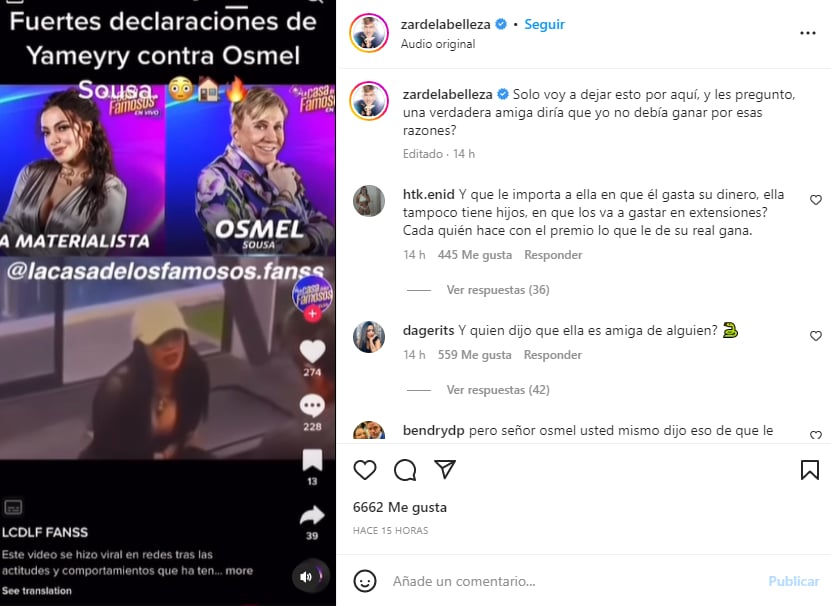 'El Zar' decidió publicar un video