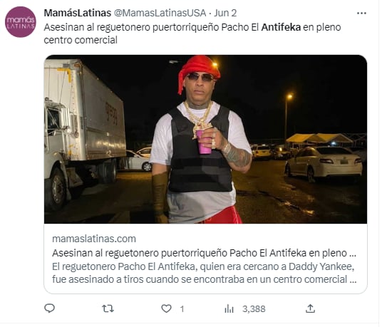 Hace un par de días antes el mundo de la música se vestía de luto
