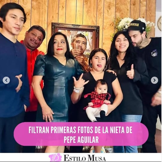 Filtran primeras imágenes de la nieta de Pepe Aguilar