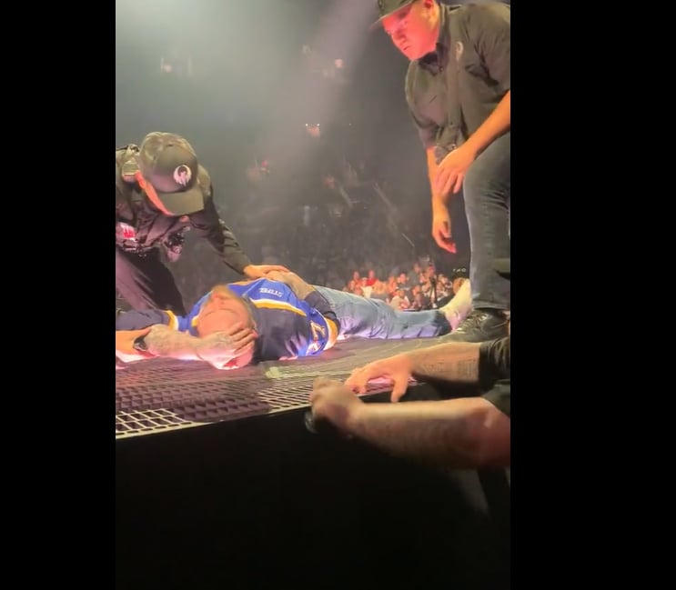 He was treated by health personnel from the show