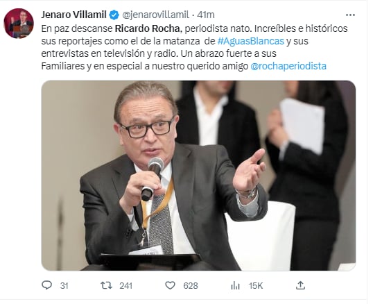 Ricardo Rocha construyó una respetable trayectoria en el ámbito de los medios