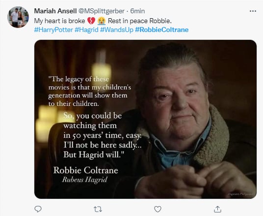 Muere Robbie Coltrane Hagrid