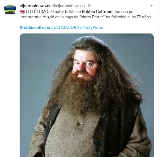 Interpretó al icónico personaje 'Hagrid' de Harry Potter