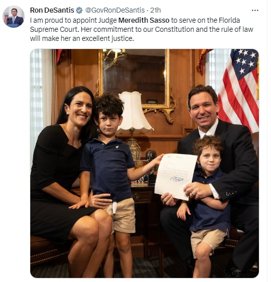 ¿Contradictorio? DeSantis nombra a una mujer cubanoestadounidense para la Corte Suprema de Florida