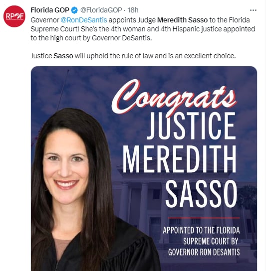 Meredith Sasso: "Estoy decididamente comprometida a defender el estado"