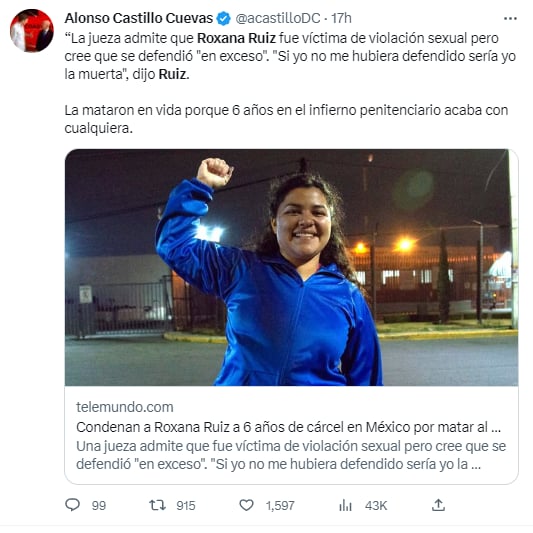 Roxana puso el cuerpo del hombre en una bolsa y lo arrastró hasta la calle