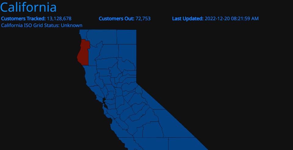 Tras sismo de magnitud 6,4 en California reportan sin luz más de 64,000 viviendas