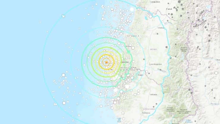 Chile también sufrió actividad sísmica