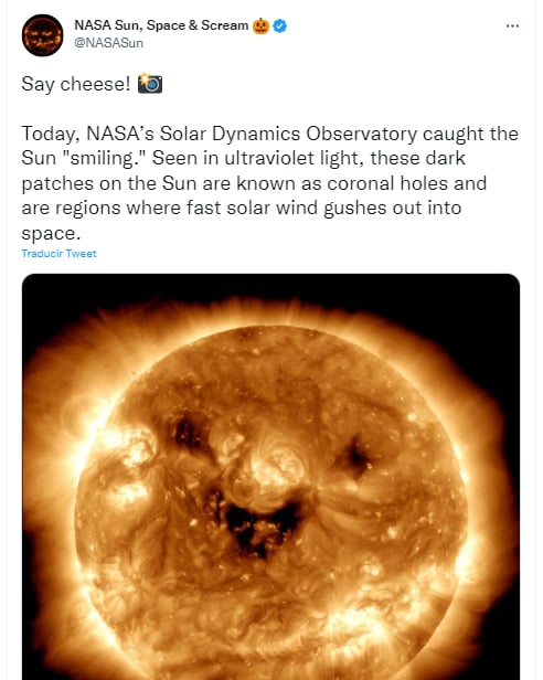 ¡El sol estaba sonriendo!