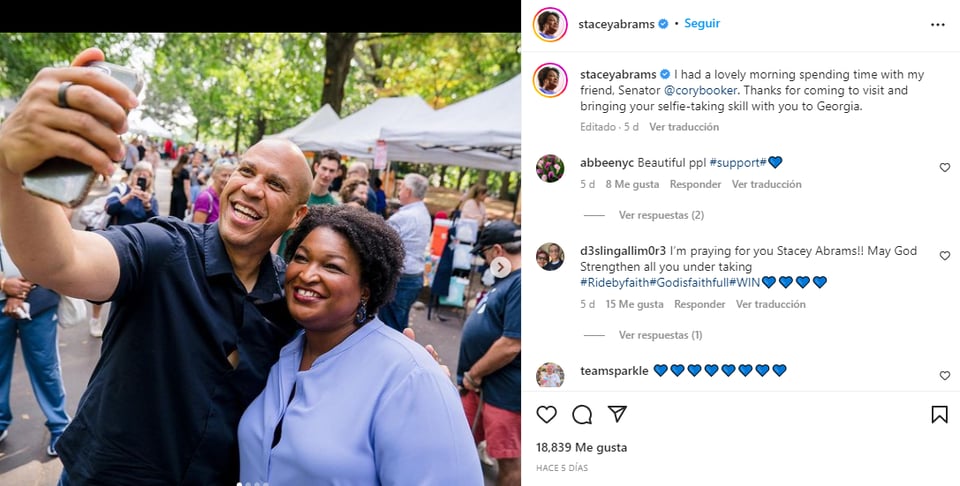 Además Stacey Abrams es escritora y empresaria