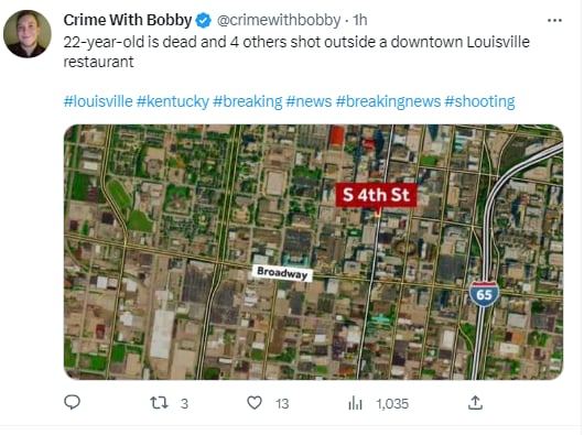 One person dead, four injured in restaurant shooting in Kentucky