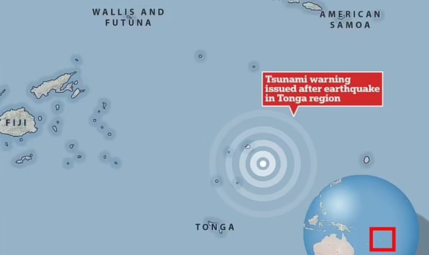 Alerta de tsunami en el Pacífico tras sufrir fuerte terremoto de magnitud 7.1 en Tonga
