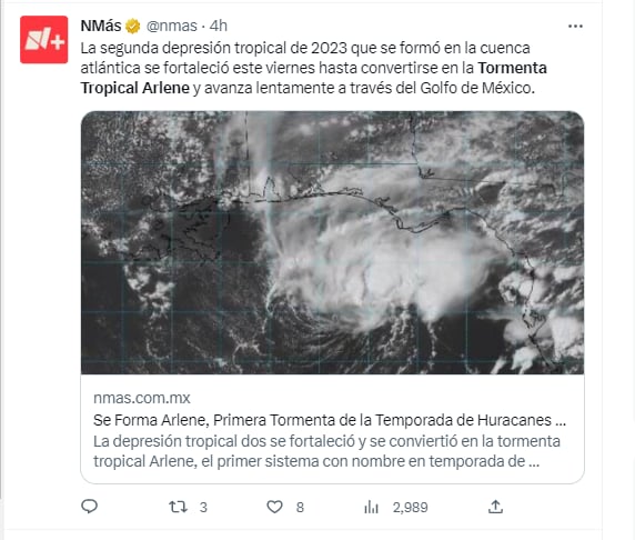 Se esperan vientos fuertes que podrían provocar daños