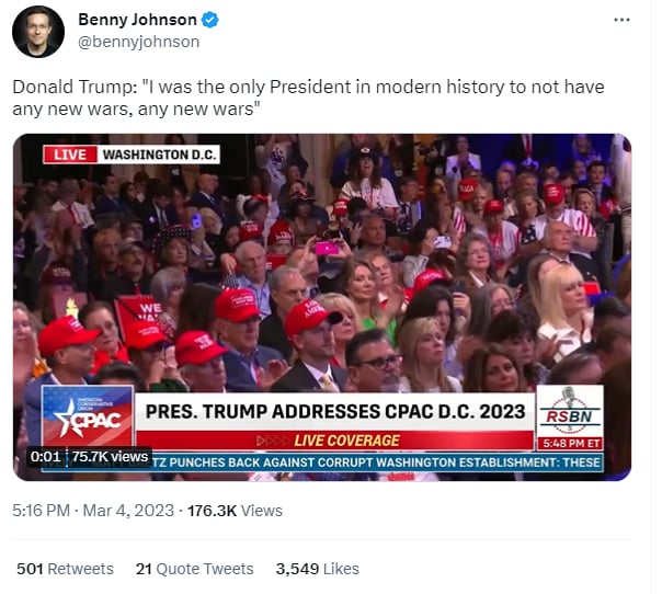 He also criticized "entrenched political dynasties in both parties"