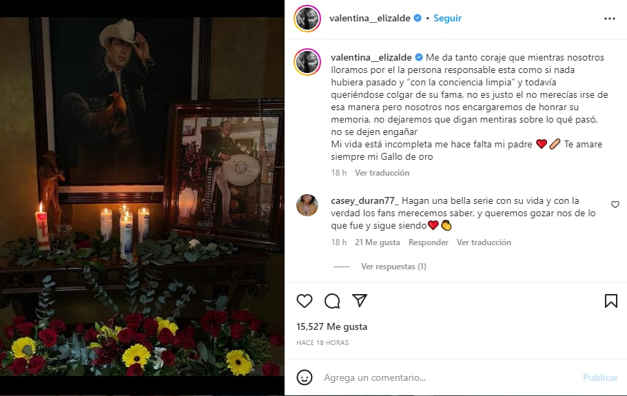 Valentina Elizalde: "La persona responsable está como si nada hubiera pasado"