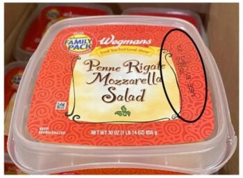 They issue a recall of salad with pasta for undeclared ingredients, what is it?