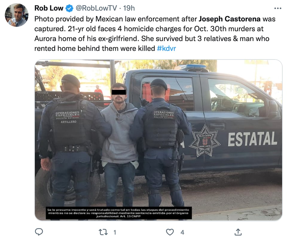 El FBI no dejó de buscar a Joseph Castorena hasta en México