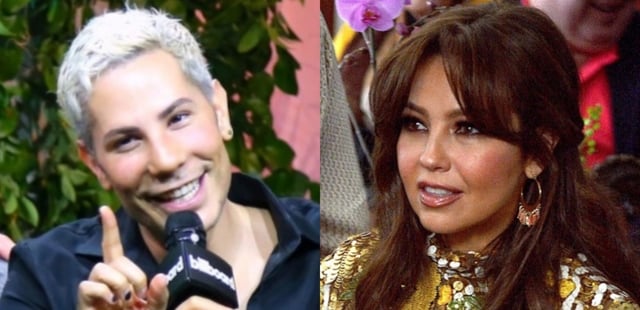 Christian Chávez dressed as Thalía on the RBD tour