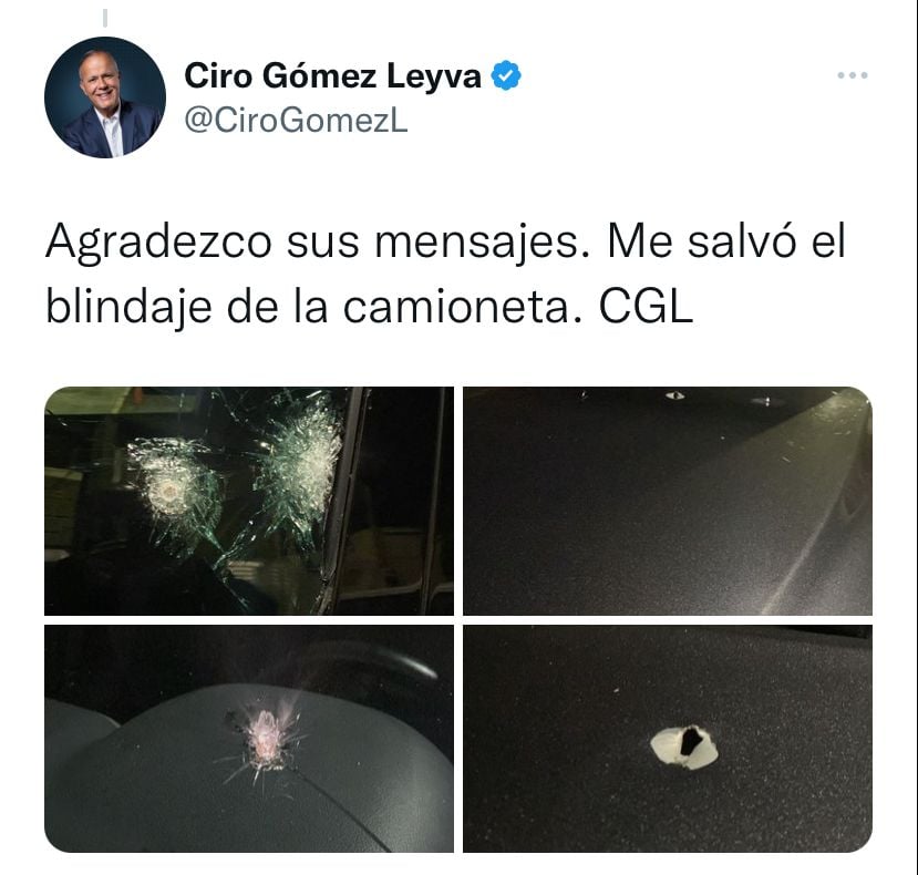 Así terminó la camioneta de Ciro Gómez Leyva