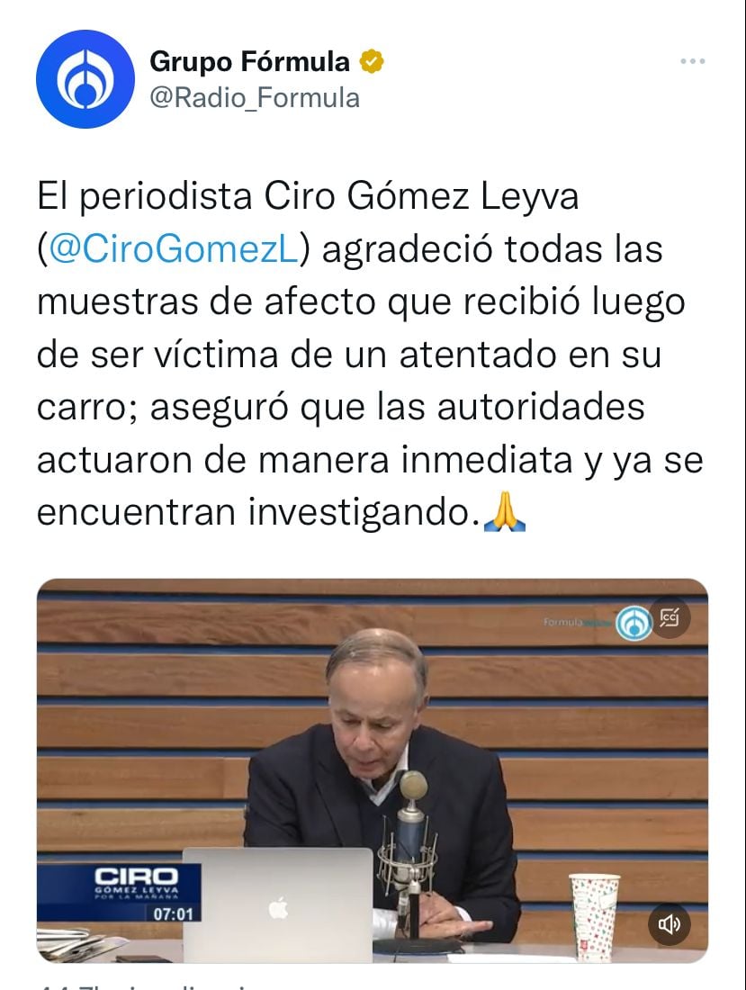 Dice cómo se salvó del ataque