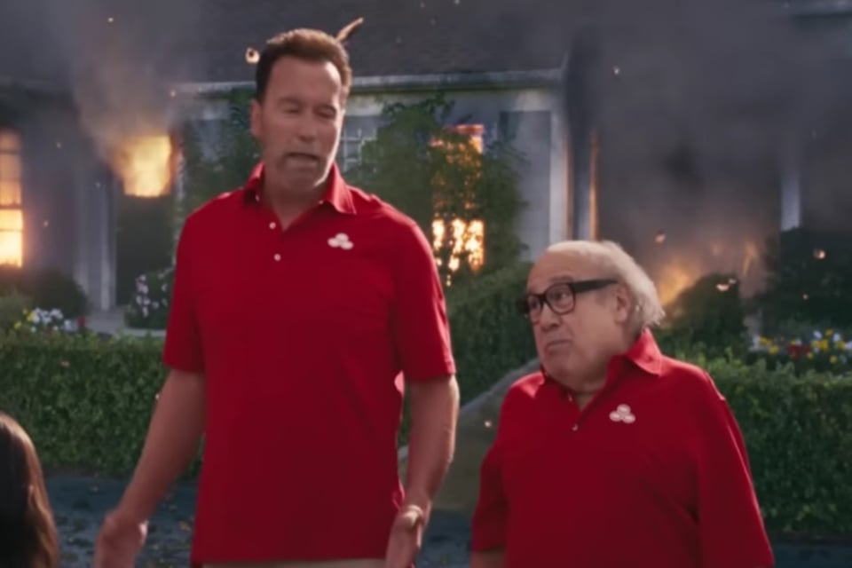 Arnold Schwarzenegger, Danny DeVito, State Farm, insurance, MundoNOW, Super Bowl 2024 commercials
