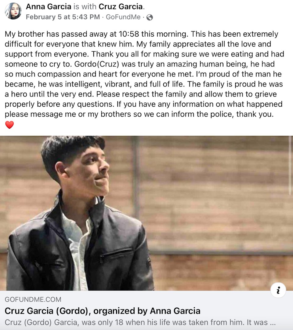 "Mi hermano salvó varias vidas en lugar de huir"