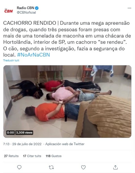 Perro guardián se rinde
