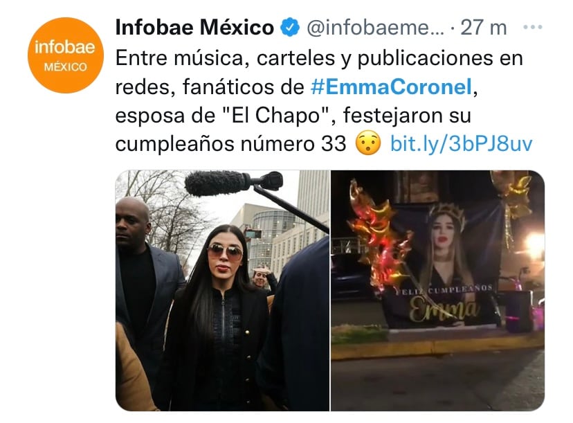 Así festejaron a la esposa de Joaquín el "Chapo" Guzmán